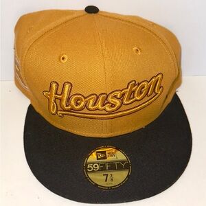 NEW ERA MENS HOUSTON ASTROS 20 YEARS PATCH 59FIFTY FITTED HAT SIZE 7 3/8 NWT